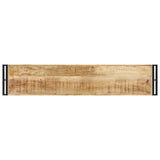 Console Table 150x30x75 cm Rough Mango Wood - Side View