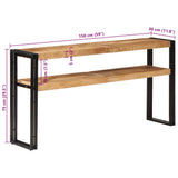 Console Table 150x30x75 cm Rough Mango Wood