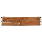 Console Table 150x30x75 cm Solid Acacia Wood - Rear View