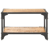 Coffee Table 60x60x35 cm Solid Mango Wood - Front View