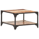 Coffee Table 60x60x35 cm Solid Reclaimed Wood - Close-Up Angle