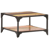 Coffee Table 60x60x35 cm Solid Reclaimed Wood - Low Angle