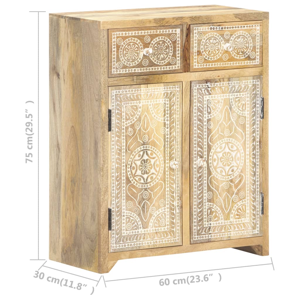 Sideboard 60x30x75 Cm Solid Mango Wood