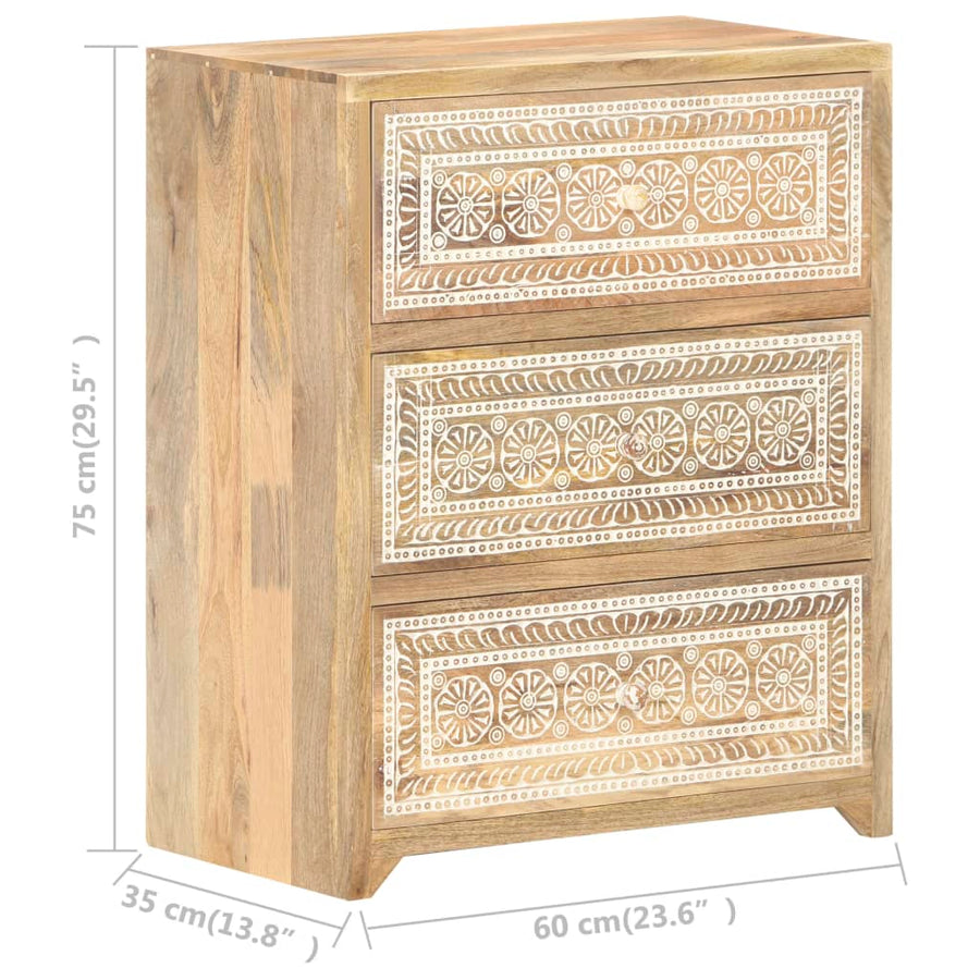 Sideboard 60x35x75 Cm Solid Wood