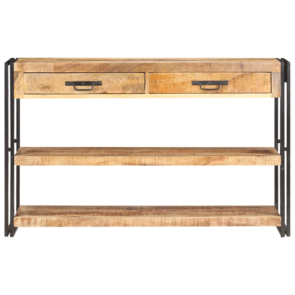Sideboard 120x30x75 Cm Solid Rough Mango Wood