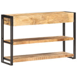 Sideboard 120x30x75 Cm Solid Rough Mango Wood