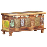 Storage Box With Buddha Cladding 90x35x45 Cm Reclaimed Wood - Extra Image