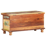 Storage Box With Buddha Cladding 90x35x45 Cm Reclaimed Wood - Top-Down View