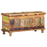 Storage Box With Buddha Cladding 90x35x45 Cm Reclaimed Wood