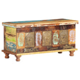 Storage Box With Buddha Cladding 90x35x45 Cm Reclaimed Wood