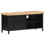 TV Cabinet 90x30x41 cm Rough Mango Wood