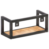 Wall Shelves 2 pcs 40 cm Rough Mango Wood - Top-Down View