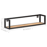 Wall Shelves 2 pcs 80 cm Rough Mango Wood
