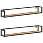 Wall Shelves 2 pcs 120 cm Rough Mango Wood
