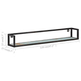 Wall Shelves 2 pcs 120 cm Solid Reclaimed Wood - Close-Up Angle