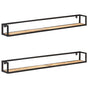Wall Shelves 2 pcs 160 cm Rough Mango Wood