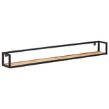 Wall Shelves 2 pcs 160 cm Solid Acacia Wood - Front View
