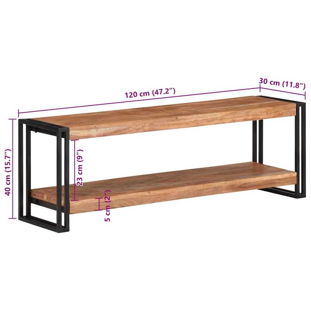 TV Cabinet 120x30x40 cm Solid Acacia Wood