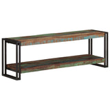 TV Cabinet 120x30x40 cm Solid Reclaimed Wood - Front View