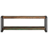 TV Cabinet 120x30x40 cm Solid Reclaimed Wood - Close-Up Angle