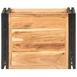 Side Table 40x30x40 cm Solid Acacia Wood - Side View