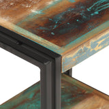 Side Table 40x30x40 cm Solid Reclaimed Wood - Top-Down View