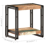 Side Table 40x30x40 cm Solid Reclaimed Wood - 45-Degree Angle
