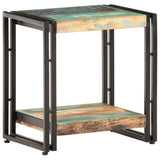 Side Table 40x30x40 cm Solid Reclaimed Wood - Close-Up Angle