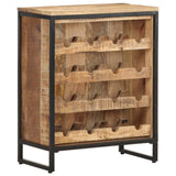 Wine Cabinet 62x33x78.5 cm Rough Mango Wood - Extra Image