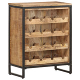 Wine Cabinet 62x33x78.5 cm Rough Mango Wood - Extra Image