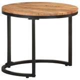 Side Tables 3 pcs Solid Acacia Wood - Top-Down View