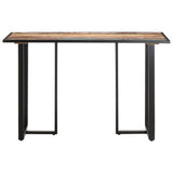 Dining Table 120 cm Solid Reclaimed Wood - Front View