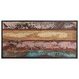 Dining Table 120 cm Solid Reclaimed Wood - Top-Down View