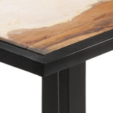 Dining Table 120 cm Solid Reclaimed Wood - 45-Degree Angle