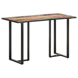 Dining Table 120 cm Solid Reclaimed Wood - Close-Up Angle
