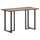 Dining Table 120 cm Solid Reclaimed Wood - Low Angle