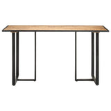 Dining Table 140 cm Rough Mango Wood - Front View
