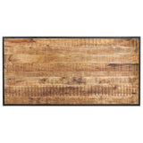 Dining Table 140 cm Rough Mango Wood - Top-Down View