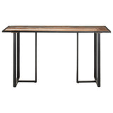Dining Table 140 cm Solid Reclaimed Wood - Front View