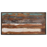 Dining Table 140 cm Solid Reclaimed Wood - Top-Down View