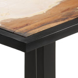 Dining Table 140 cm Solid Reclaimed Wood - 45-Degree Angle