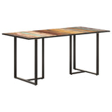 Dining Table 160 cm Solid Reclaimed Wood - Low Angle
