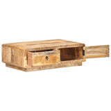 Coffee Table 90x60x29 cm Rough Mango Wood - Front View