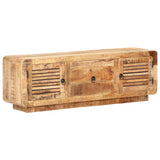 TV Cabinet 120x30x40 cm Rough Mango Wood - Low Angle