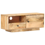 TV Cabinet 90x30x35 cm Solid Mango Wood - Extra Image