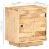 Bedside Cabinet 40x30x45 cm Solid Mango Wood - Close-Up Angle