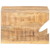 Wall Mounted Bicycle Rack 35x25x25 cm Solid Rough Mango Wood - Side View