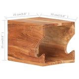 Wall Mounted Bicycle Rack 35x25x25 cm Solid Acacia Wood - Low Angle