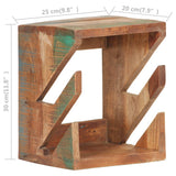 Wall Mounted Skateboard Holder 25x20x30 cm Solid Reclaimed Wood