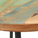 Dining Table 80 cm Solid Reclaimed Wood - Side View